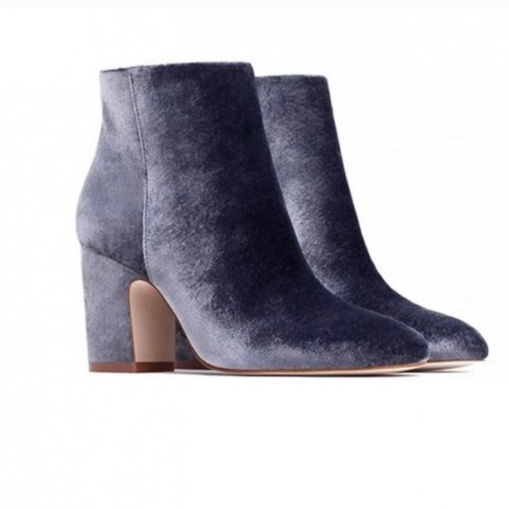 Zara velvet booties